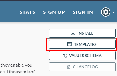 Finding Helm chart templates in ArtifactsHub