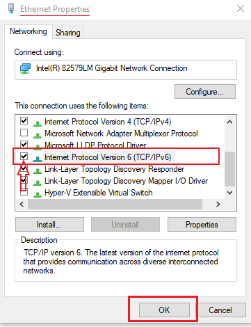 Disabling IPv6 from your Ethernet card.