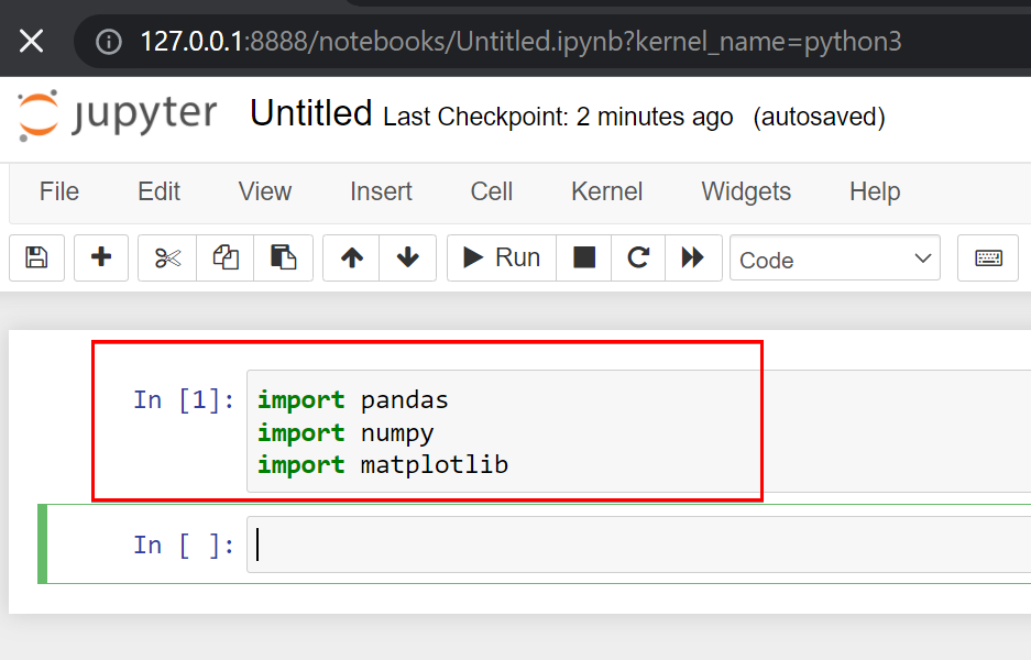 Importing Python libraries on a Jupyter notebook