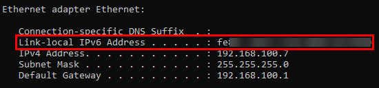 Verifying if IPv6 is Enabled.