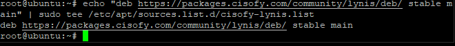  Installing the Lynis repository 