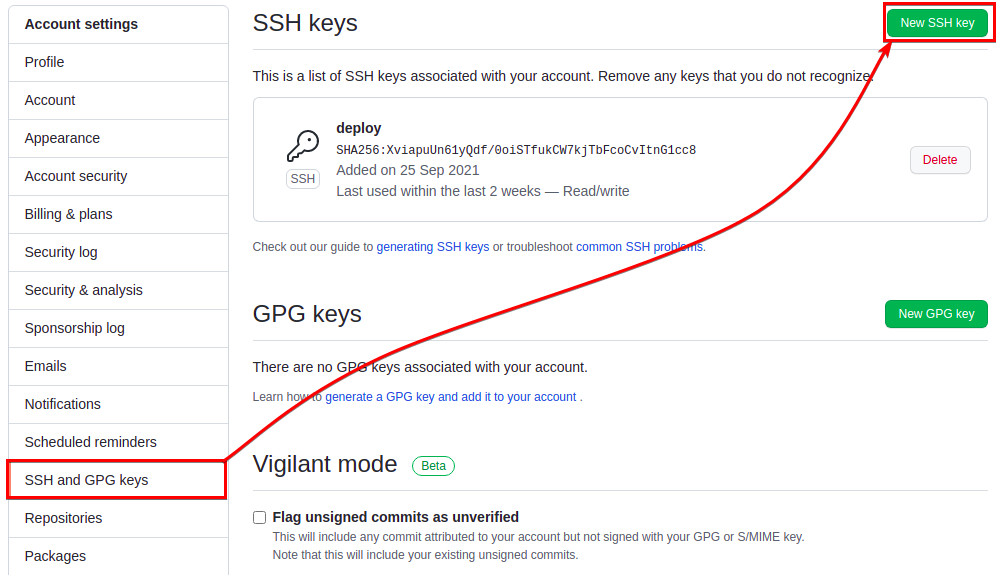 Creating a Github SSH key