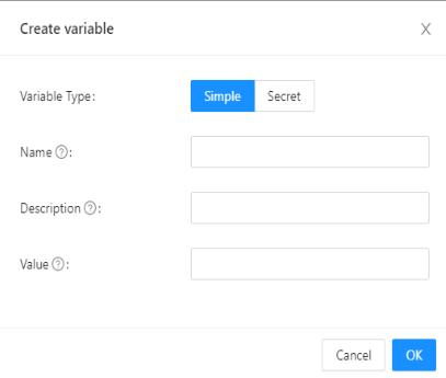 Create a variable for use in scripts