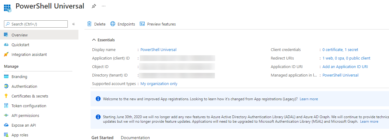 Enabling Azure AD Authentication