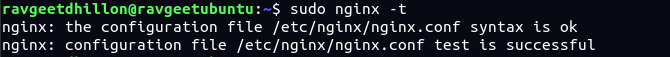 NGINX Configuration Test is Successful
