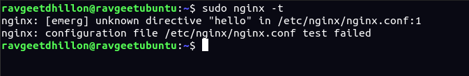 NGINX Configuration Error