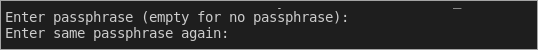 Leaving the passphrase empty