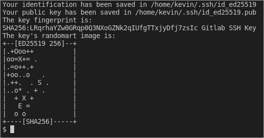 Generating the Gitlab SSH key pair