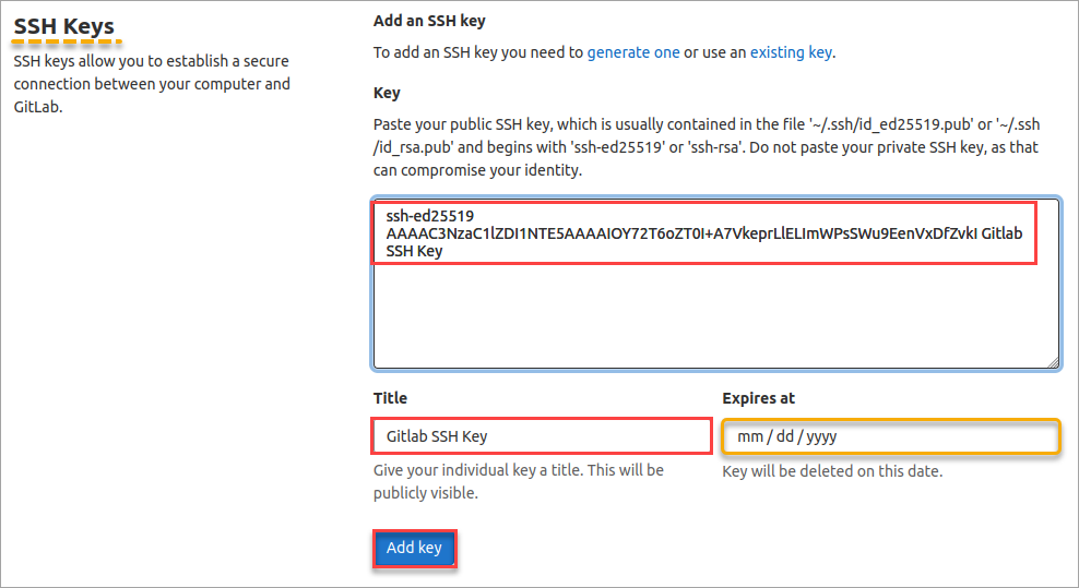 Ed25519. SSH-ed25519. SSH Key. How to add SSH Key to GITLAB.