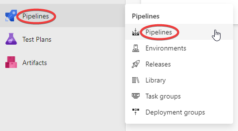 Navigating to the Azure DevOps Pipelines