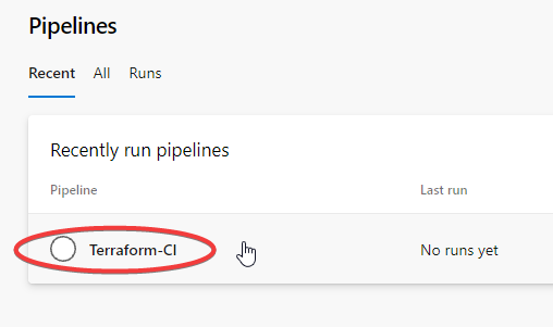 Opening the Terraform continuous integration pipeline
