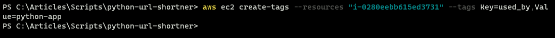 Creating the necessary EC2 tags