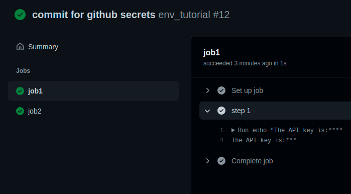 Displaying API key from GitHub secrets