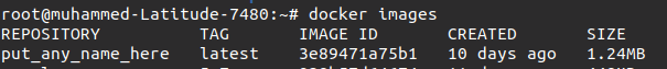 Listing all Docker Images