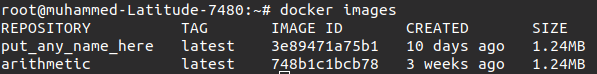 Noting Down Image IDs of Docker Images to Delete