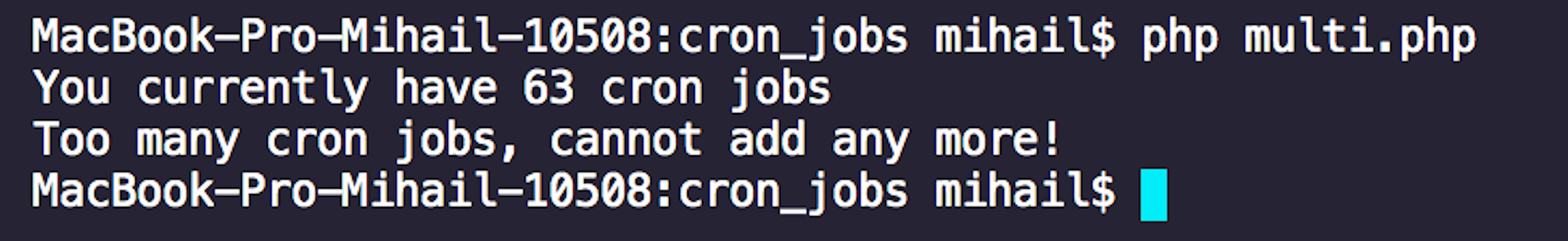 Terminating Script when reaching the Cron Jobs Count Limit