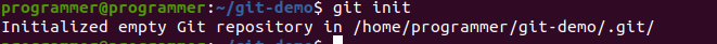 Initiating an empty Git repository.