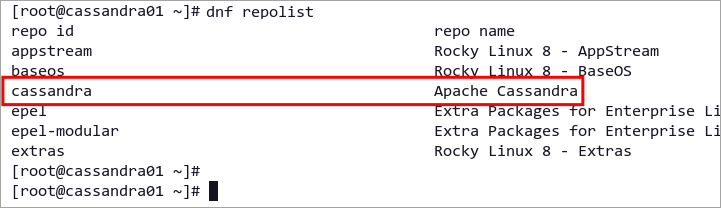 Checking repositories for Apache Cassandra