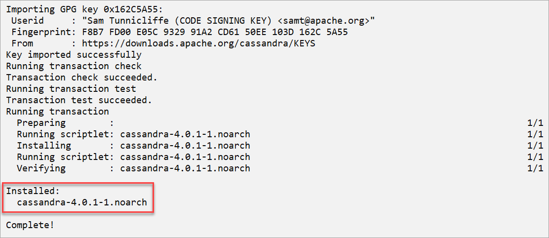 Installing Apache Cassandra