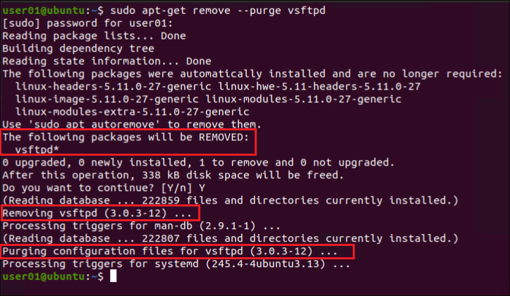 Removing software and its configuration files