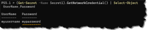 PowerShell Encrypt Password Command via Secret Management Module