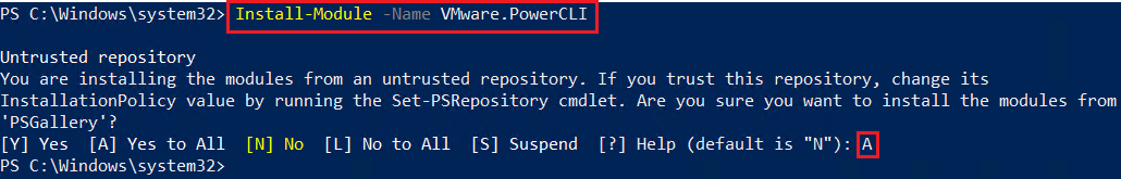 Installing the PowerCLI module