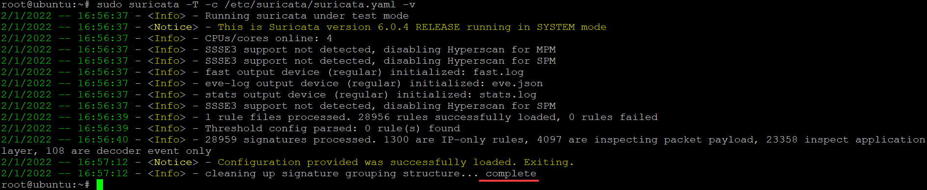 Validating Your Suricata Configuration: complete