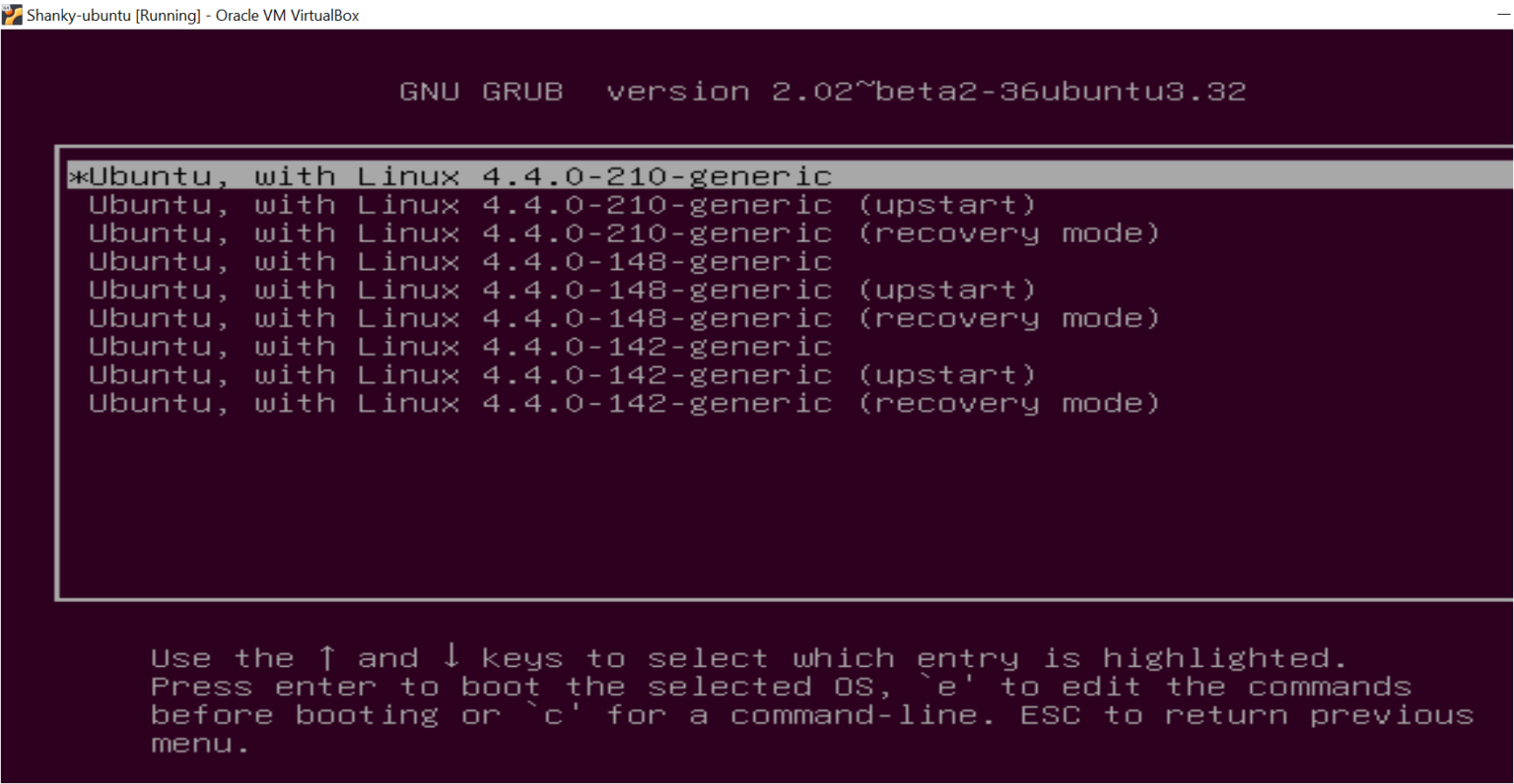 Opciones de kernel en GRUB