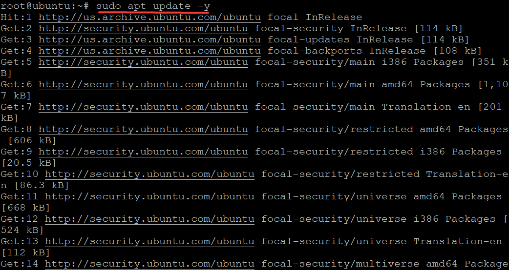 Updating the system's package database