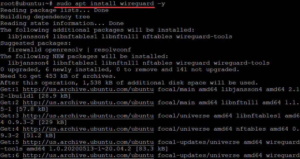Installing WireGuard Package