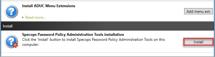 Installing the administration tools