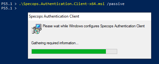 Installing the Specops Authentication Client