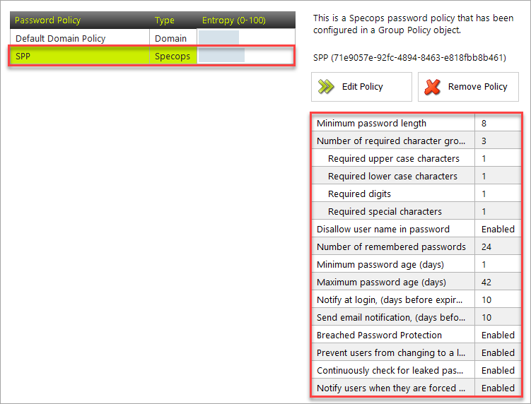 The new Specops Password Policy