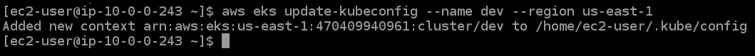 Updating kubectl config