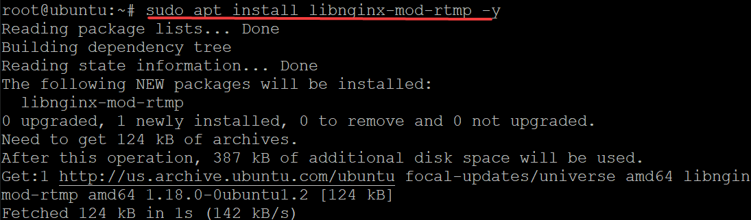  installing an RTMP server