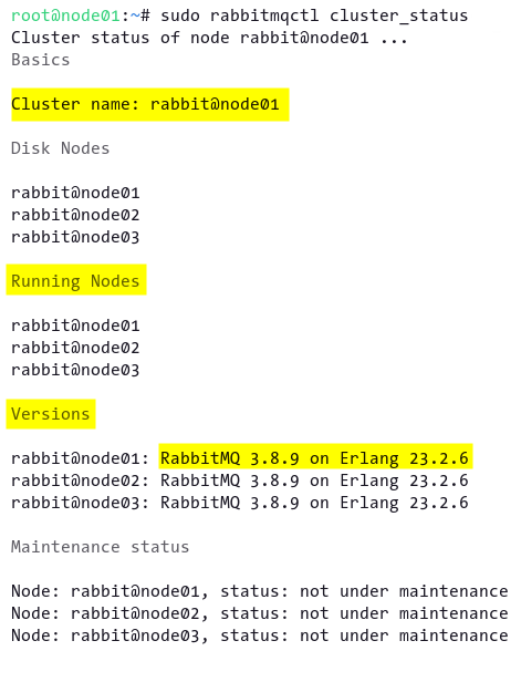 Verifying RabbitMQ Cluster Status