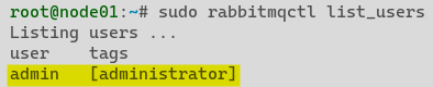 Listing available users on the RabbitMQ cluster
