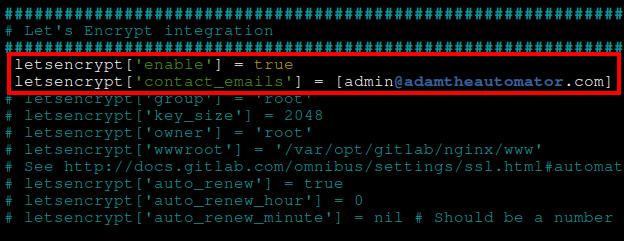 Configuring Let’s Encrypt Integration