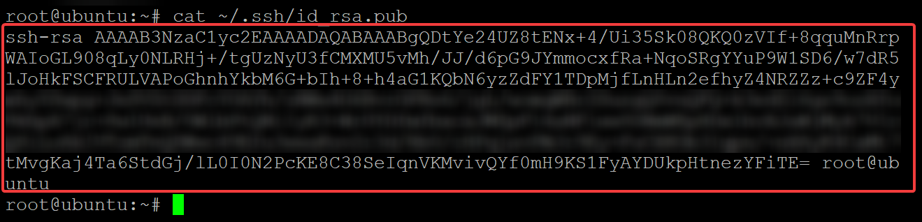 Viewing the entire ssh-rsa public key string