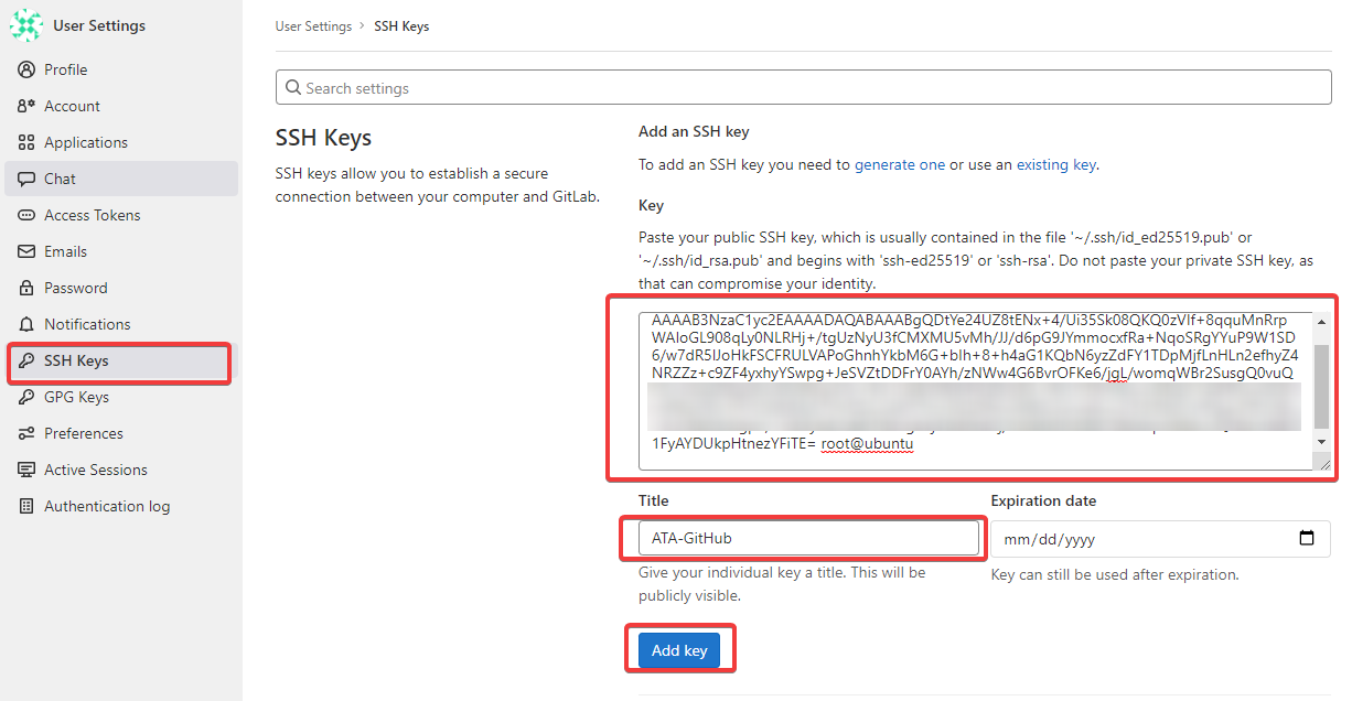 Adding SSH Keys