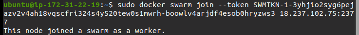 Joining Swarm as Worker Node