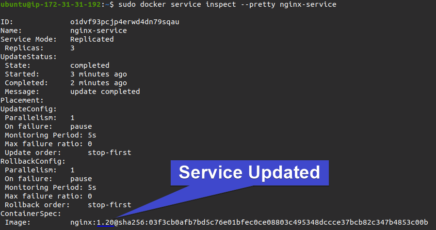 Updating NGINX Service