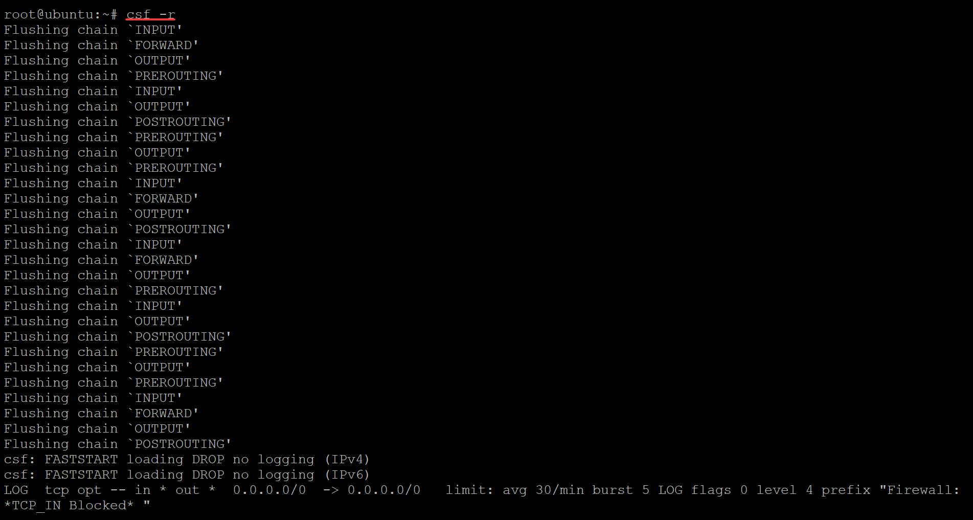 Reloading your CSF Firewall Configuration