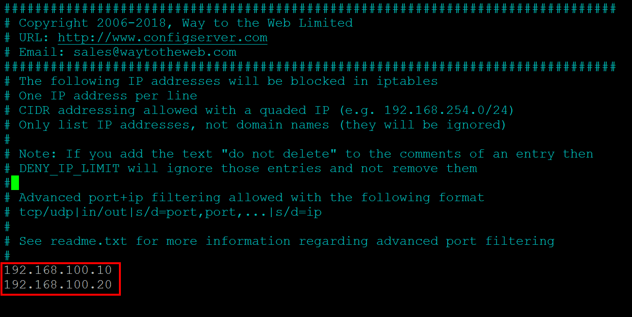 Blocking IP addresses on your Firewall