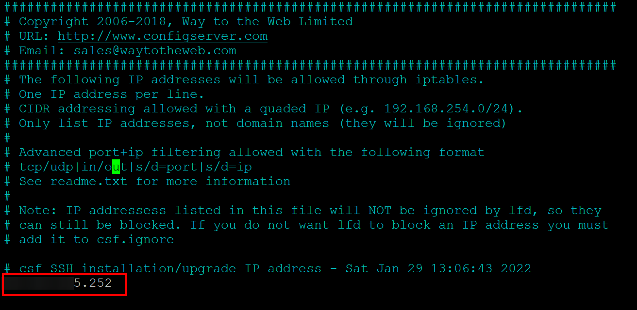 Allowing IP addresses on your Firewall