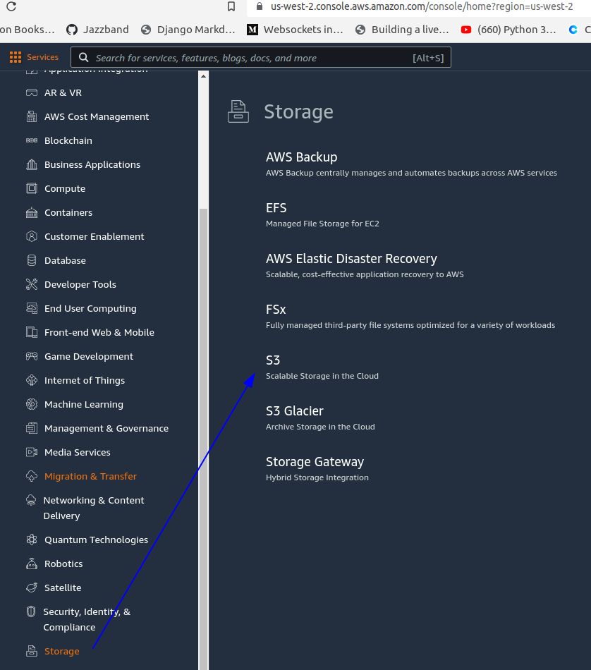 Accessing S3 Dashboard