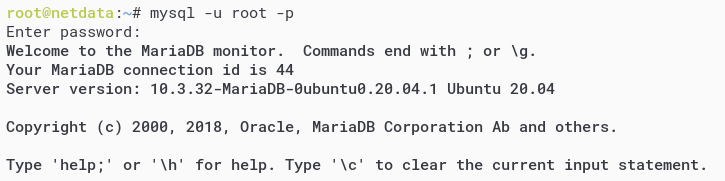 Logging in to MariaDB Server