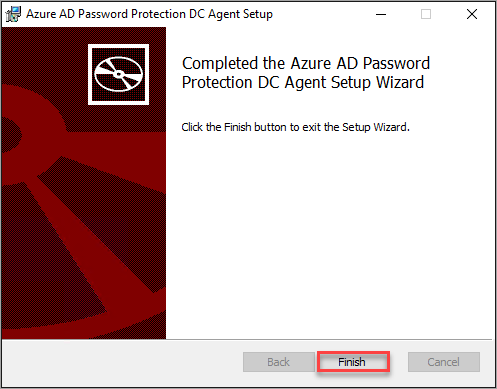 Completing the Azure AD Password Protection DC Agent setup