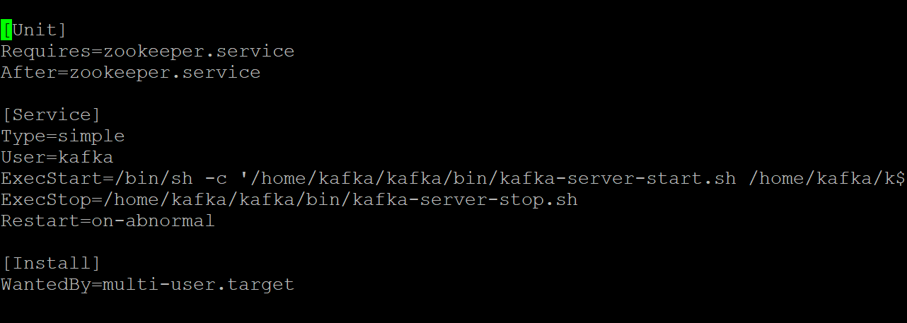 Viewing the kafka.service File