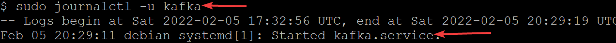 Verifying the Kafka Service Started up Successfully